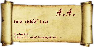 Arz Adélia névjegykártya